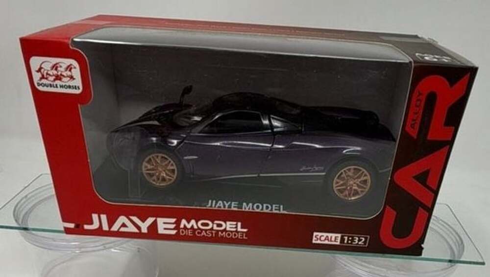 Jiaye Pagani Huayra Die Cast Model Car Scale 1:32 Purple Alloy